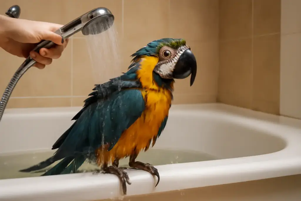 Il bagnetto giusto per l’ara domestica: frequenza corretta e errori tipici da evitare
