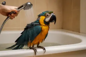 Il bagnetto giusto per l’ara domestica: frequenza corretta e errori tipici da evitare