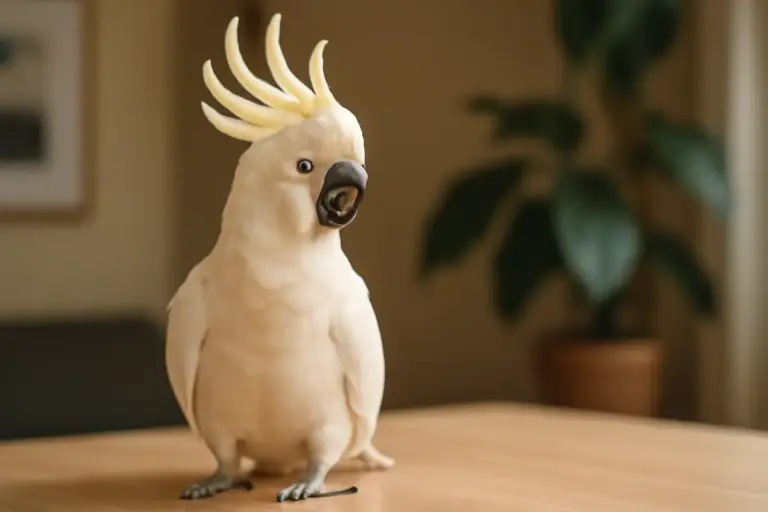 Cacatua crestato: come riconoscerlo a colpo d’occhio e i segnali di buon umore
