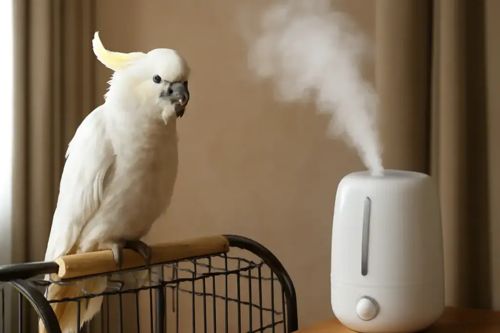 Cacatua e aria secca in casa: ecco come proteggere le vie respiratorie del tuo volatile