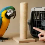 Ara che evita gli accessori nuovi: tecniche semplici per invogliarla alla curiosità senza forzature