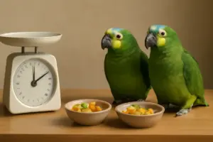 Quanti pasti dare ogni giorno a una coppia di amazzoni? Il calcolo che regola l’appetito e previene litigi