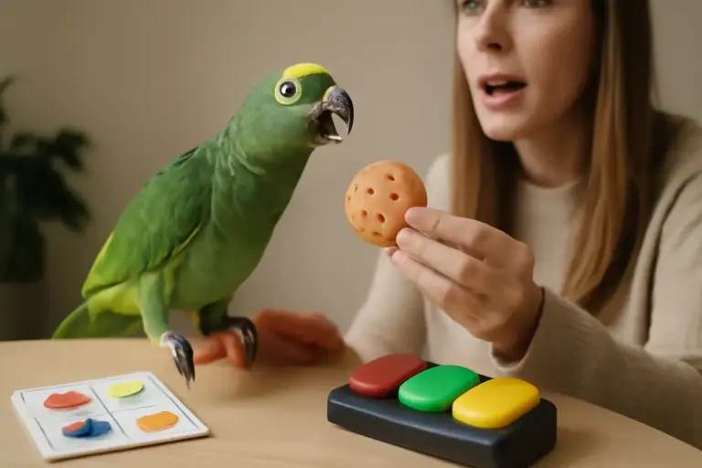 Ci sono accessori che favoriscono la vocalizzazione delle amazzoni? Come utilizzarli per stimolare il linguaggio naturale