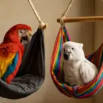 Amache sospese per ara e cacatua: comfort extra o rischio? Ecco cosa sapere prima dell’acquisto