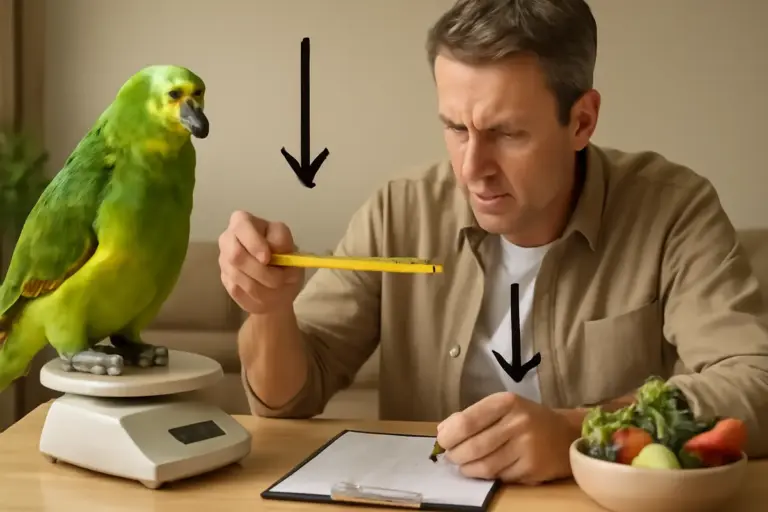 Come capire se il pappagallo è sovrappeso? Indicatori pratici e la dieta da seguire subito