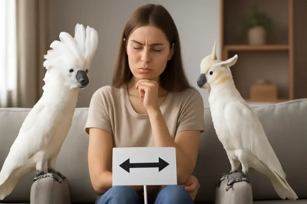 Cacatua umbrella e cacatua galerita: come capire quale si adatta meglio al tuo stile di vita