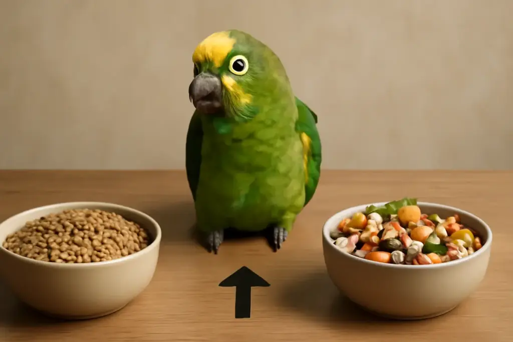 Mangimi pellettati o miscele naturali per amazzoni? Confronto vero e benefici nascosti
