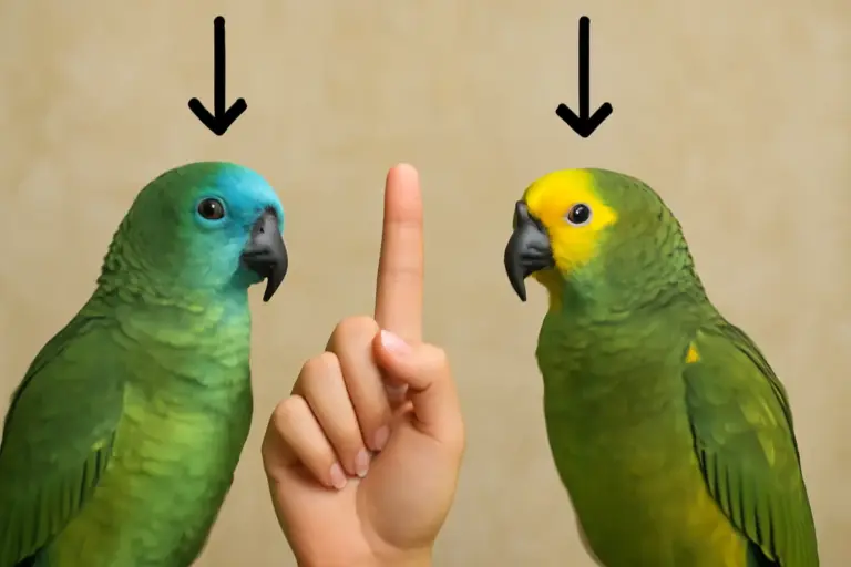 Come distinguere tra un amazzone fronte blu e fronte gialla? La differenza visiva che pochi notano